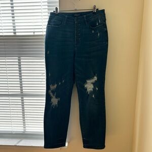 Judy Blue High Rise Distressed Dark Blue Jeans